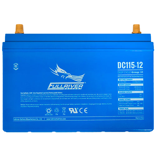 Batterie à décharge lente sans entretien FullRiver DC115-12 AGM, 12V 91Ah