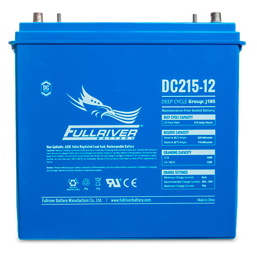 Batterie à décharge lente sans entretien FullRiver DC215-12 AGM, 12V 172Ah