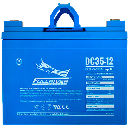 Batterie à décharge lente sans entretien FullRiver DC35-12 AGM, 12V 29Ah