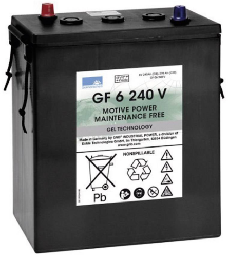 Batterie à décharge lente sans entretien Sonnenschein GF06240-V GEL, 6V 240Ah