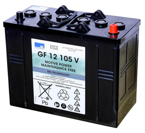 Batterie à décharge lente sans entretien Sonnenschein GF12105-V GEL, 12V 105Ah 