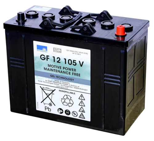 Batterie à décharge lente sans entretien Sonnenschein GF12105-V GEL, 12V 105Ah